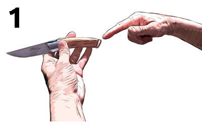 Le Thiers couteau fabriqué en bois de cerf